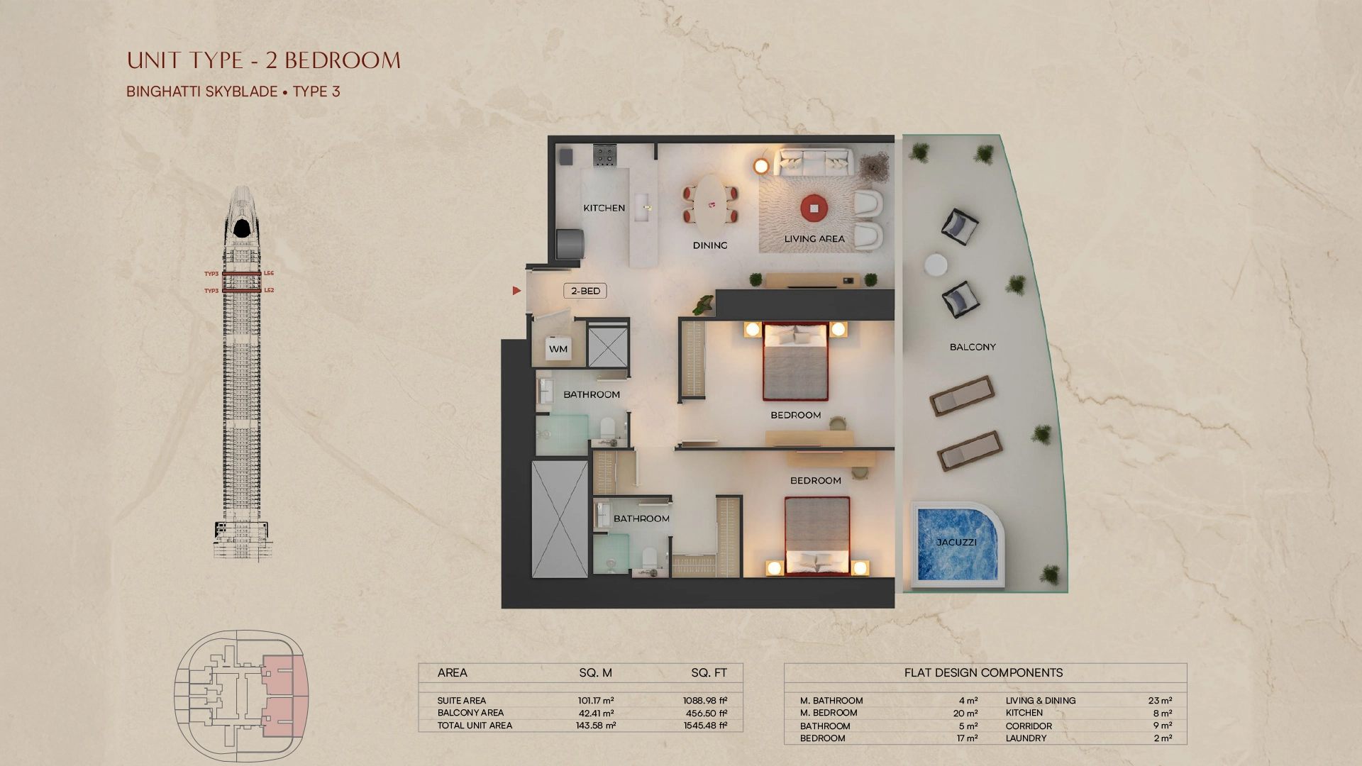 2 BR - Type B